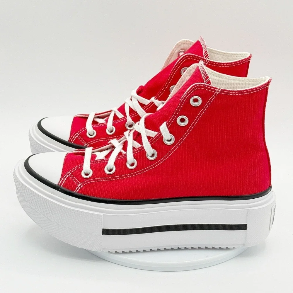 Converse Chuck Taylor All Star Lift Double Stack High Red Size 8 Womens - New - Picture 9 of 10